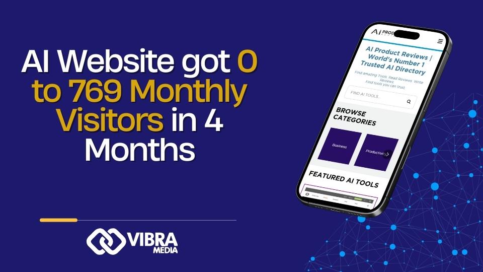 How We Grew an AI Directory from 0 to 769 Monthly Visitors in 4 Months case study artwork